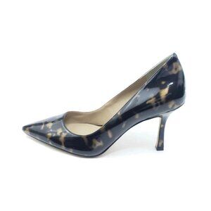 Ann Taylor Tortoise Patent Pointed Toe Heels Black Brown Womens US Size 8.5M